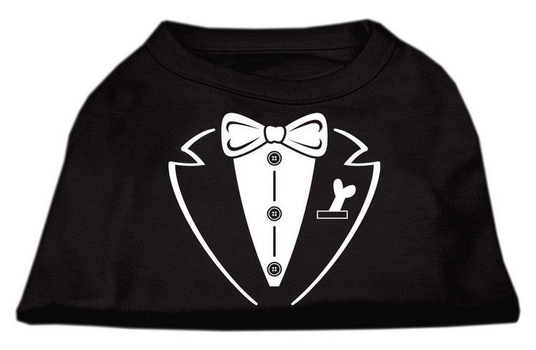 Tuxedo Screen Print Shirt Black XS